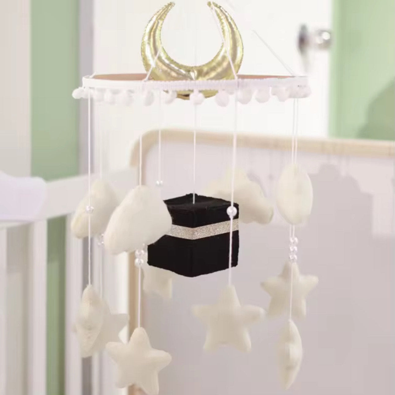 Kaaba Baby Mobile – Pure White Serenity