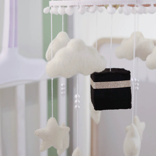 Kaaba Baby Mobile – Pure White Serenity